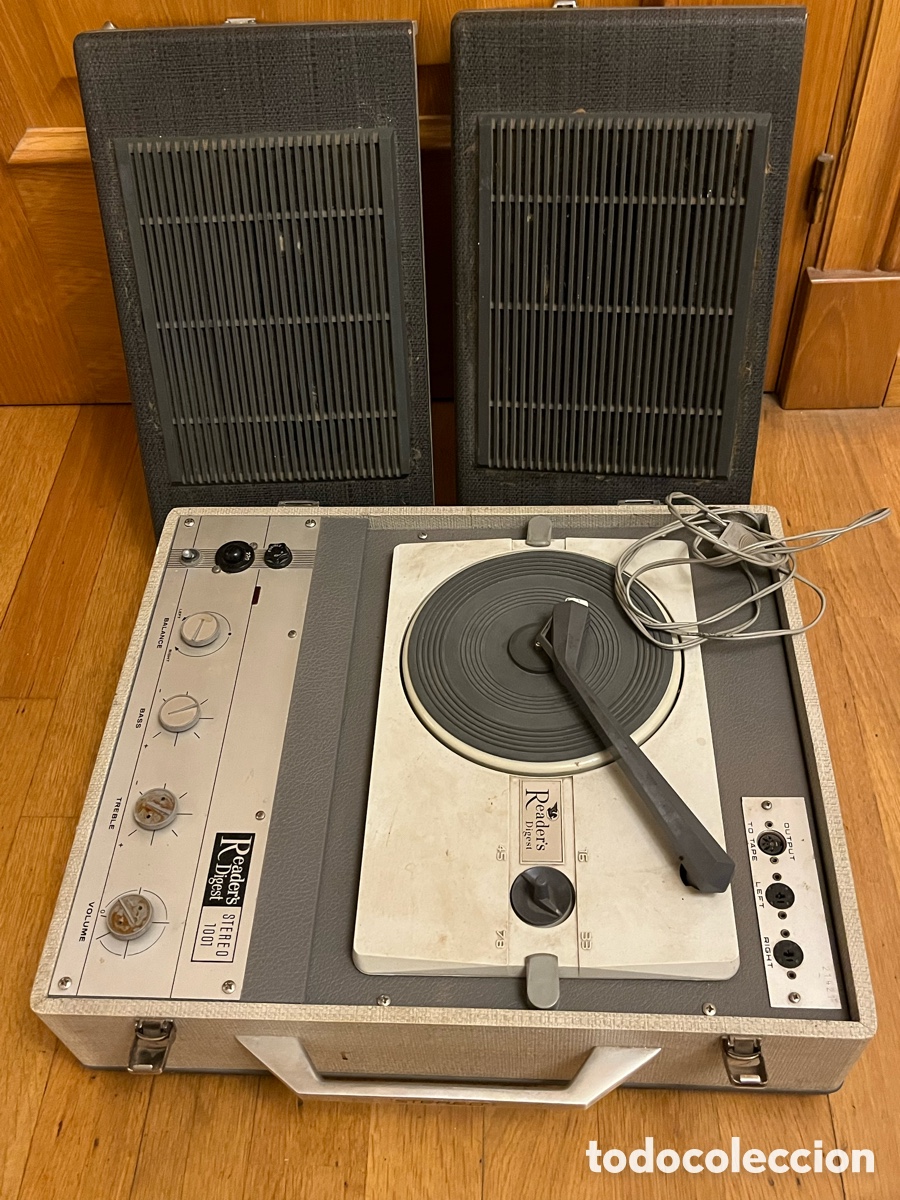 M&uacute;sica de colecci&oacute;n: Tocadiscos Port&aacute;til Marca Reader&rsquo;s Digest Stereo 1001 - Foto 5