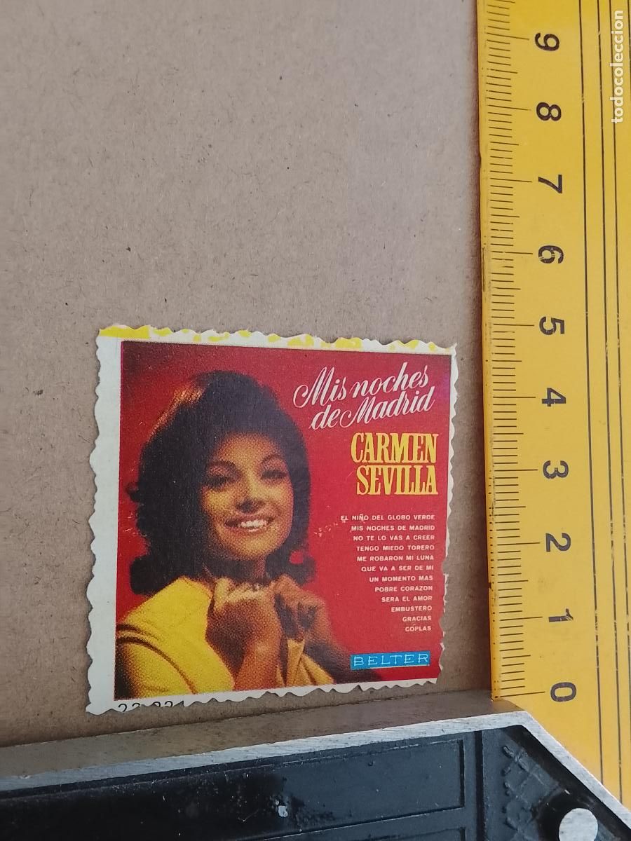 M&uacute;sica de colecci&oacute;n: musica - CROMOS o similar DE PAPEL ANTIGUO troquelado CANTANTES - CARMEN SEVILLA