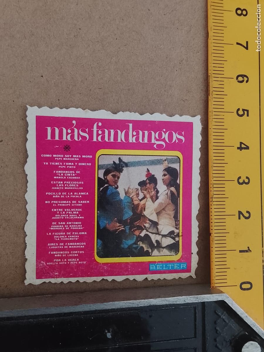M&uacute;sica de colecci&oacute;n: musica - CROMOS o similar DE PAPEL ANTIGUO troquelado CANTANTES - FANDANGOS