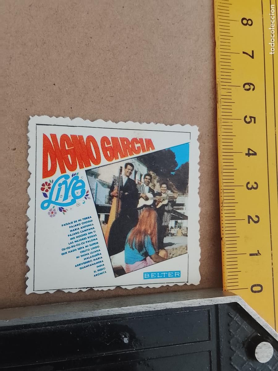 M&uacute;sica de colecci&oacute;n: musica - CROMOS o similar DE PAPEL ANTIGUO troquelado CANTANTES - DIGNO GARCIA
