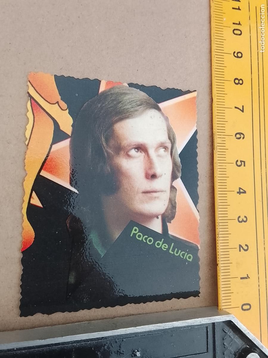 M&uacute;sica de colecci&oacute;n: musica - CROMOS o similar DE PAPEL ANTIGUO troquelado CANTANTES - FLAMENCO PACO DE LUCIA