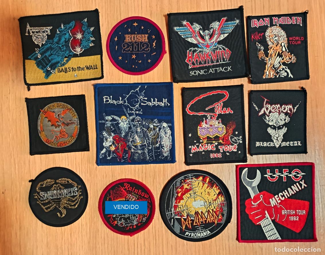 Musique de collection: Colecci&oacute;n parches heavy metal. Merchandise original a&ntilde;os 80