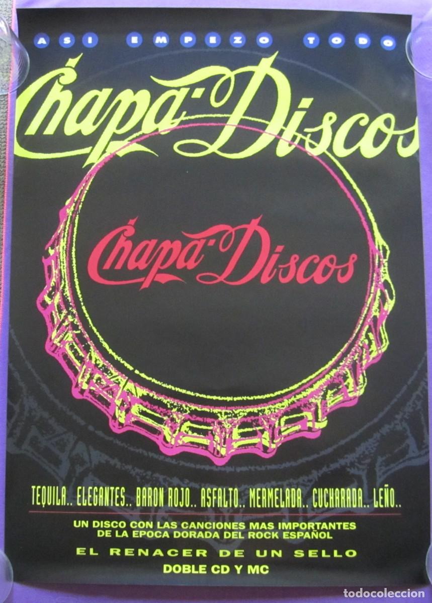 M&uacute;sica de colecci&oacute;n: POSTER CHAPA DISCOS: AS&Iacute; EMPEZ&Oacute; TODO. ORIGINAL PROMOCIONAL 1994 ESPA&Ntilde;A. 48,00x67,00 cms.