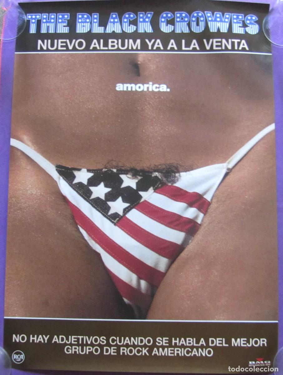 M&uacute;sica de colecci&oacute;n: POSTER BLACK CROWS, THE: AMORICA. ORIGINAL PROMOCIONAL ESPA&Ntilde;A 1994. 48,00x68,00 cms.