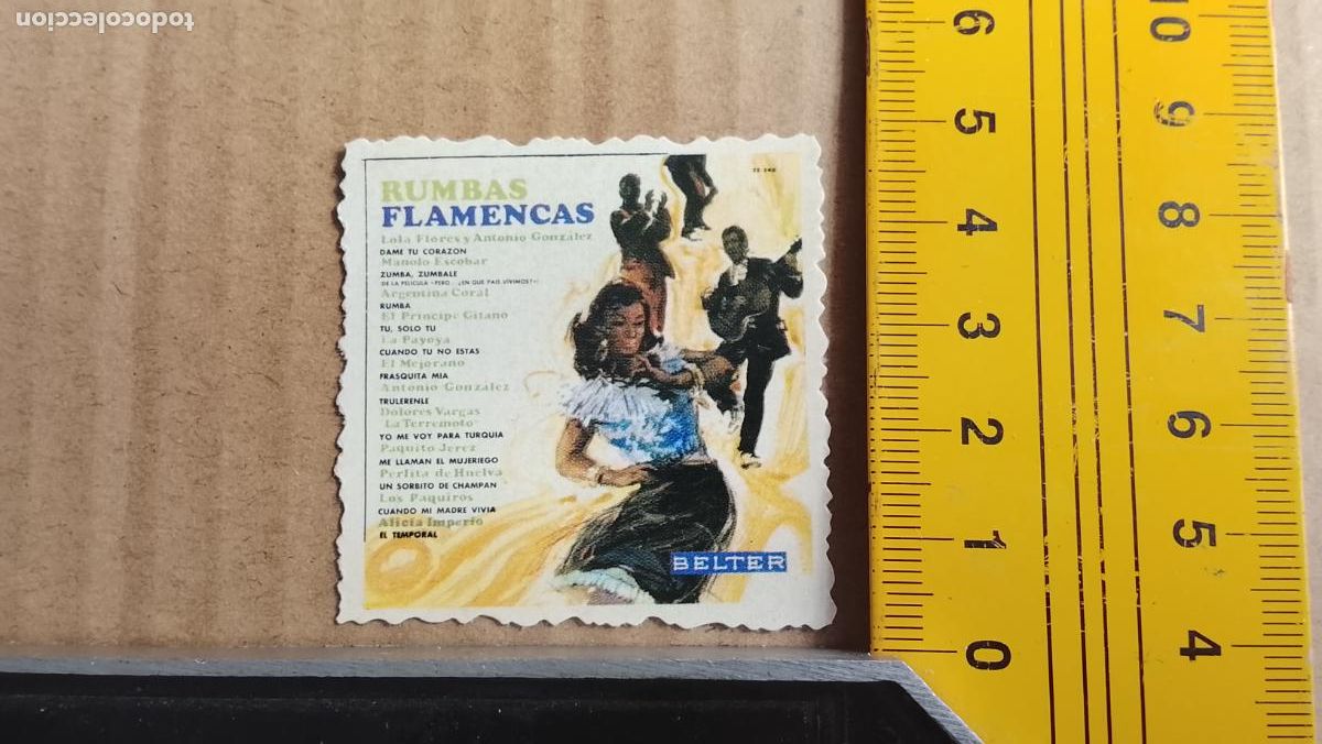 M&uacute;sica de colecci&oacute;n: musica - CROMOS o similar DE PAPEL ANTIGUO troquelado CANTANTES - RUMBAS FLAMENCO