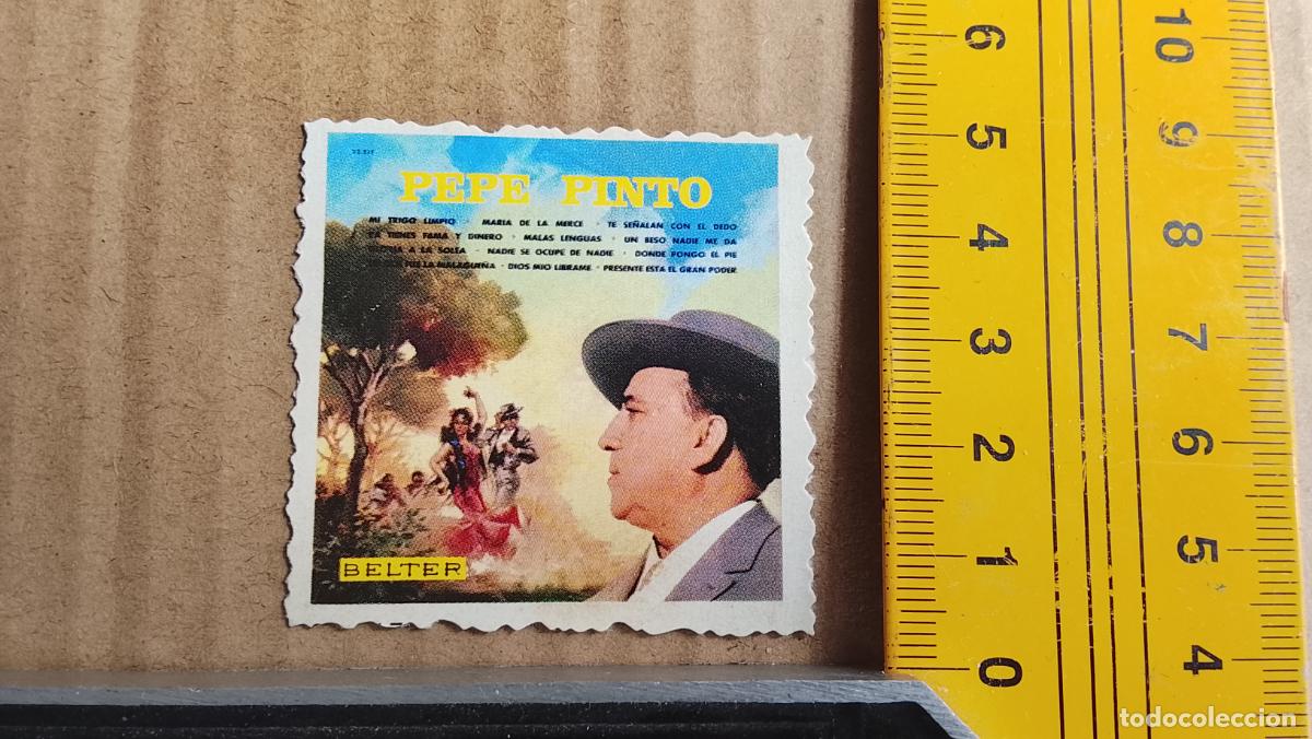 M&uacute;sica de colecci&oacute;n: musica - CROMOS o similar DE PAPEL ANTIGUO troquelado CANTANTES - PEPE PINTO
