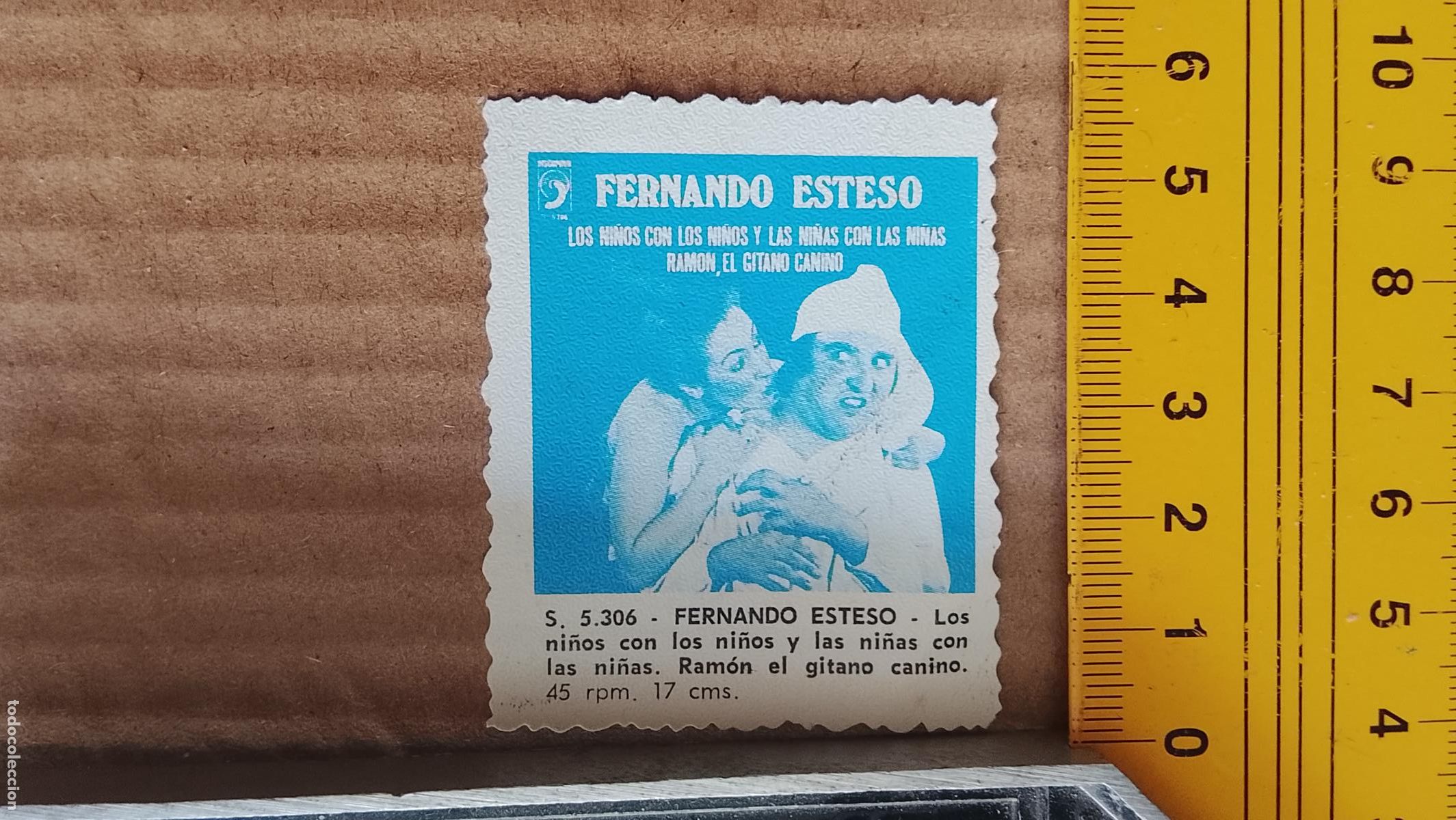 M&uacute;sica de colecci&oacute;n: musica - CROMOS o similar DE PAPEL ANTIGUO troquelado CANTANTES - FERNANDO ESTESO