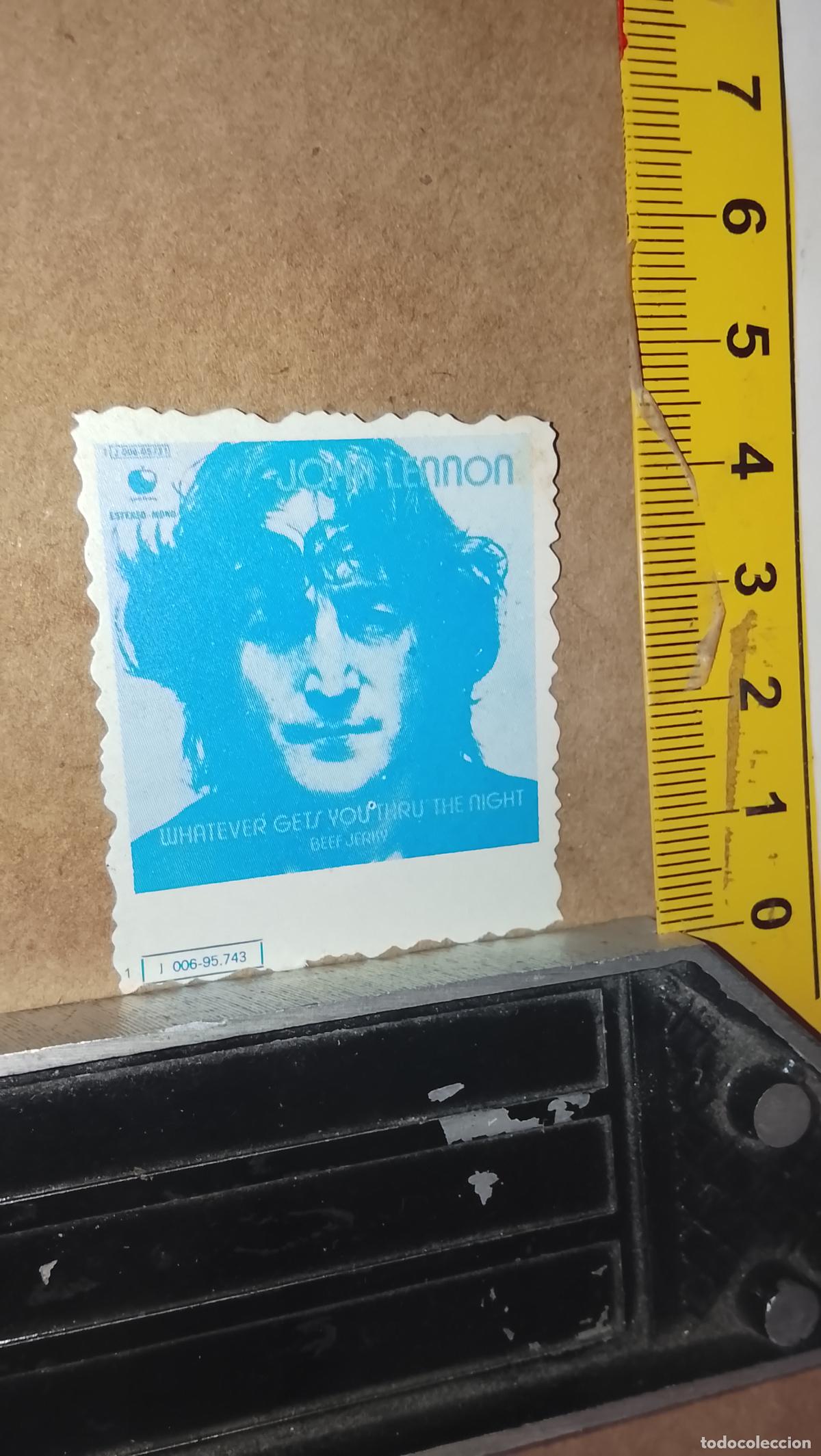 M&uacute;sica de colecci&oacute;n: musica - CROMO o similar carton cartulina papel grueso troquelado CANTANTES JOHN LENNON THE BEATLES