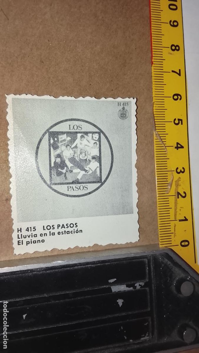 Musica di collezione: musica - CROMO o similar carton cartulina papel grueso troquelado CANTANTES LOS PASOS