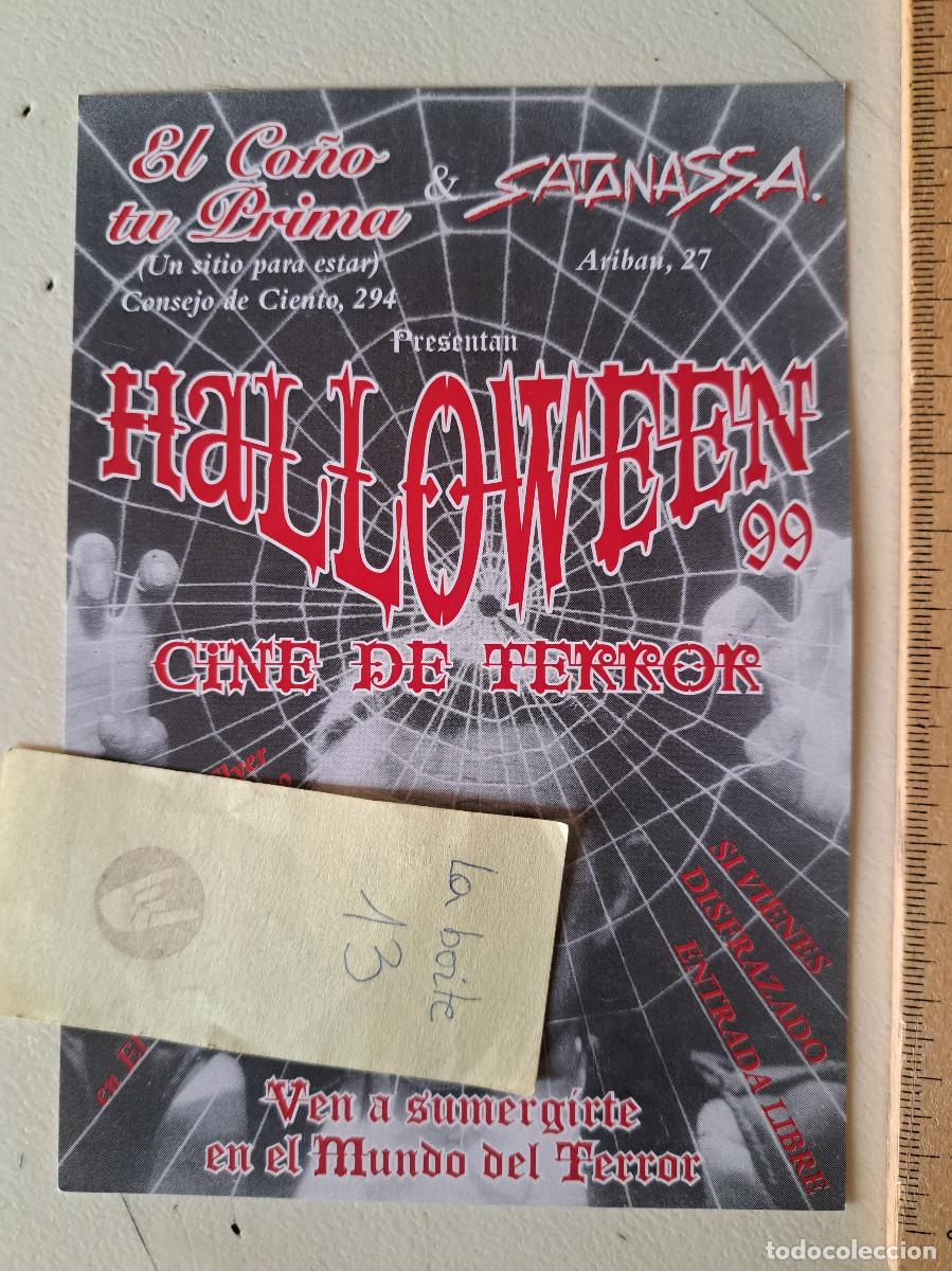 M&uacute;sica de colecci&oacute;n: FLYER DISCOTECA EL CO&Ntilde;O DE TU PRIMA + SATANASSA HALLOWEEN 1999 TERROR