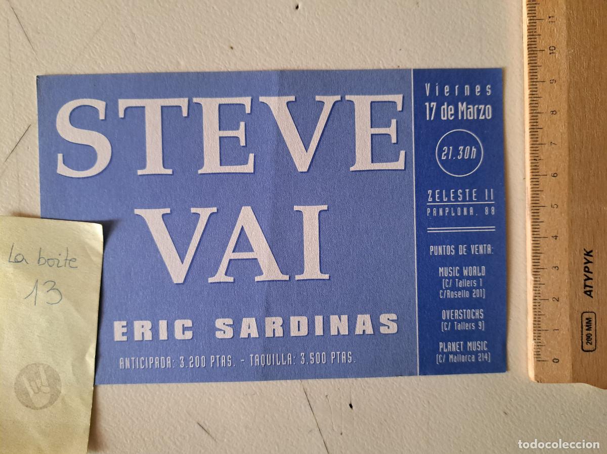 M&uacute;sica de colecci&oacute;n: FLYER CONCIERTO STEVE VAI ERIC SARDINAS A&Ntilde;O 2001 SALA ZELESTE