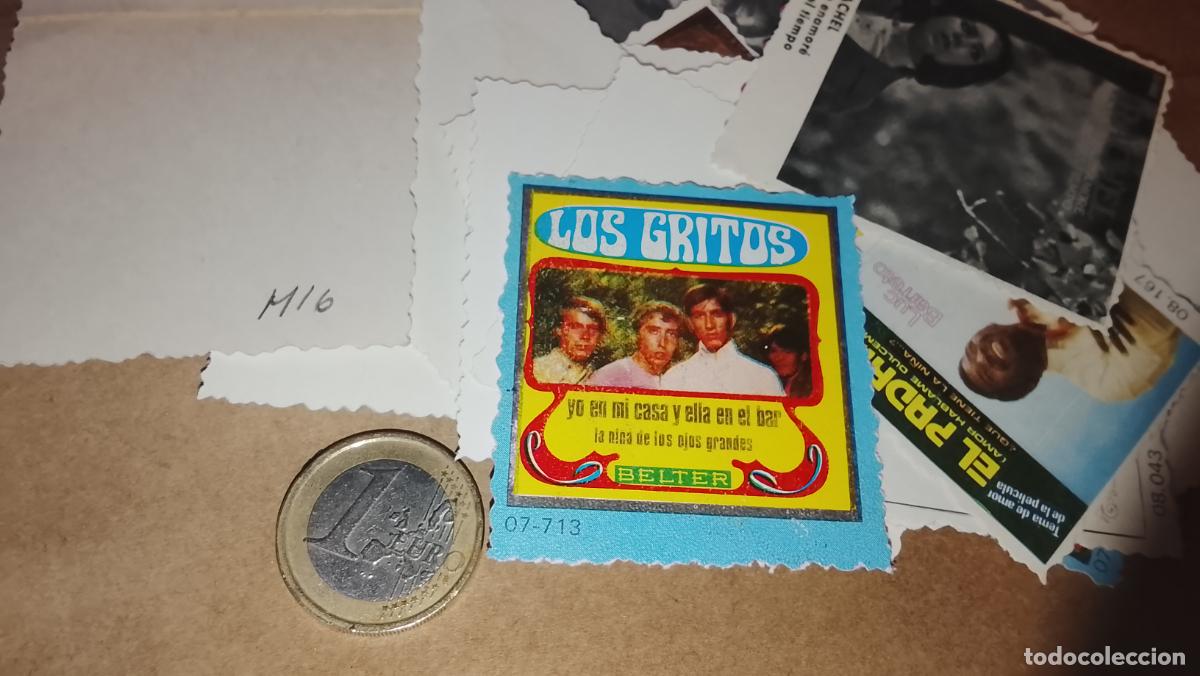 M&uacute;sica de colecci&oacute;n: musica - CROMO o similar carton PAPELG GRUESO troquelado CANTANTES O GRUPO - LOS GRITOS