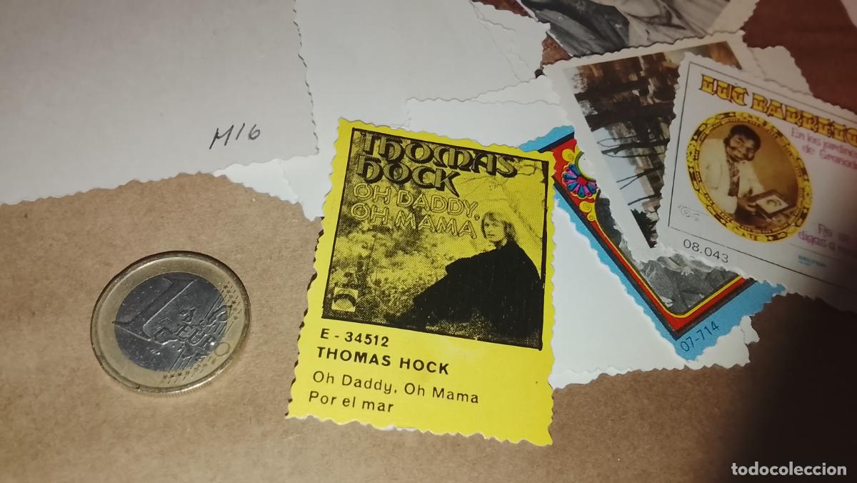 M&uacute;sica de colecci&oacute;n: musica - CROMO o similar carton PAPELG GRUESO troquelado CANTANTES O GRUPO - THOMAS HOCK