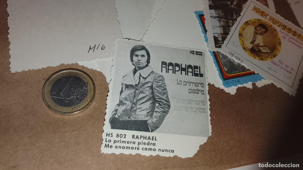 M&uacute;sica de colecci&oacute;n: musica - CROMO o similar carton PAPELG GRUESO troquelado CANTANTES O GRUPO - RAPHAEL
