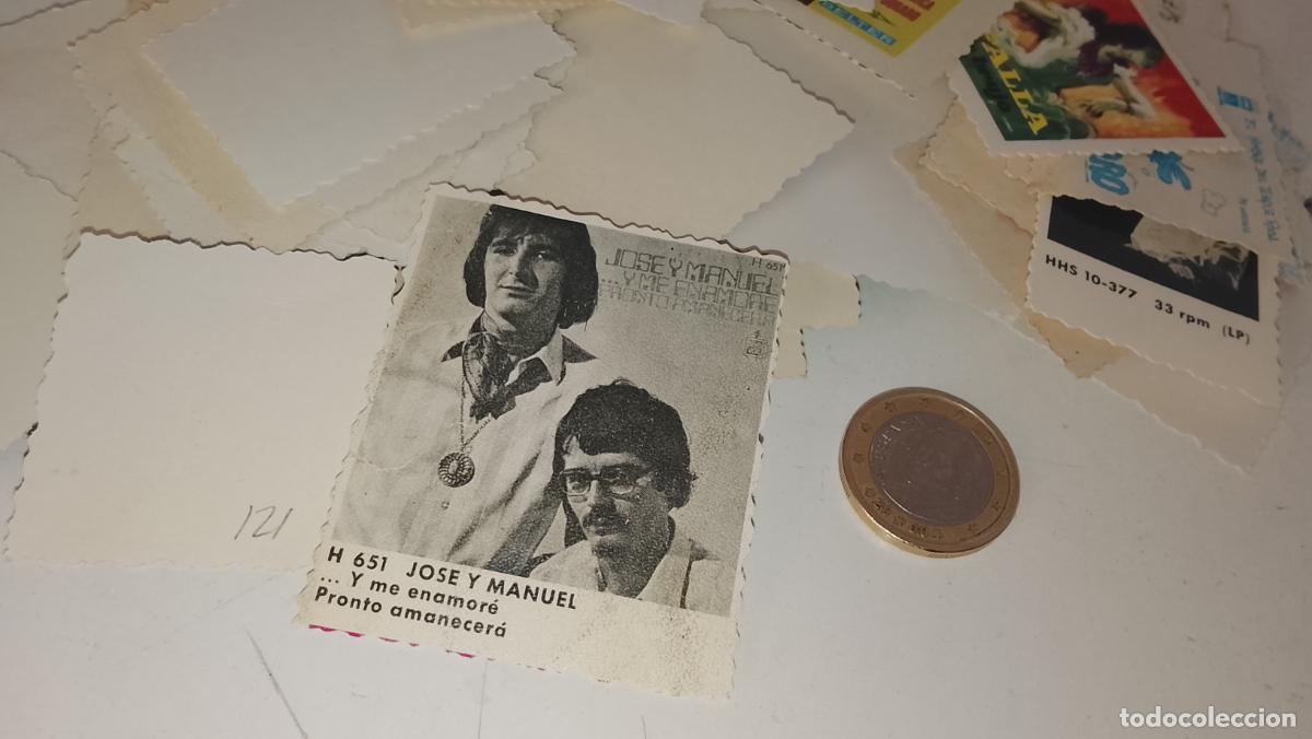 M&uacute;sica de colecci&oacute;n: musica - CROMO o similar carton PAPELG GRUESO troquelado CANTANTES - JOSE Y MANUEL