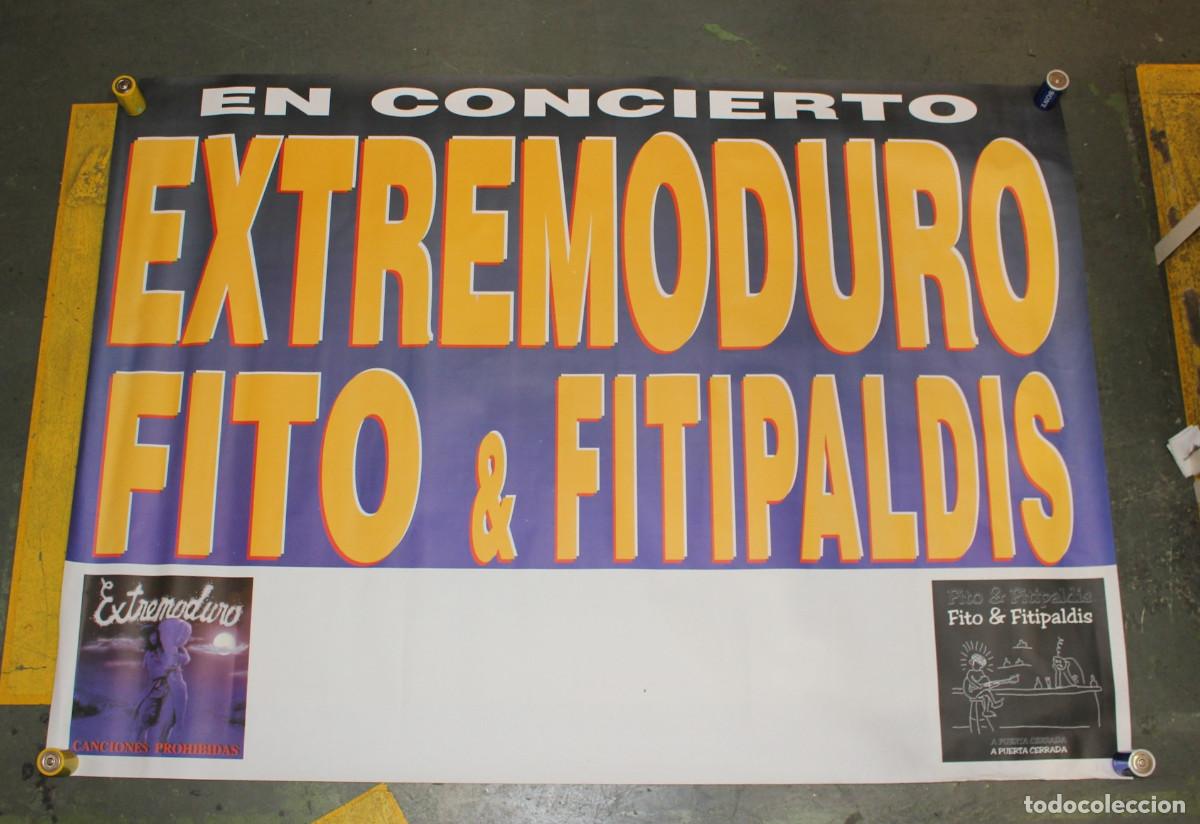 M&uacute;sica de colecci&oacute;n: Poster, cartel promocional concierto Extremoduro + Fito & Fitipaldis.