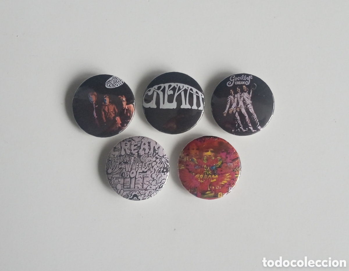 M&uacute;sica de colecci&oacute;n: CREAM - Lote de chapas portadas discos LP