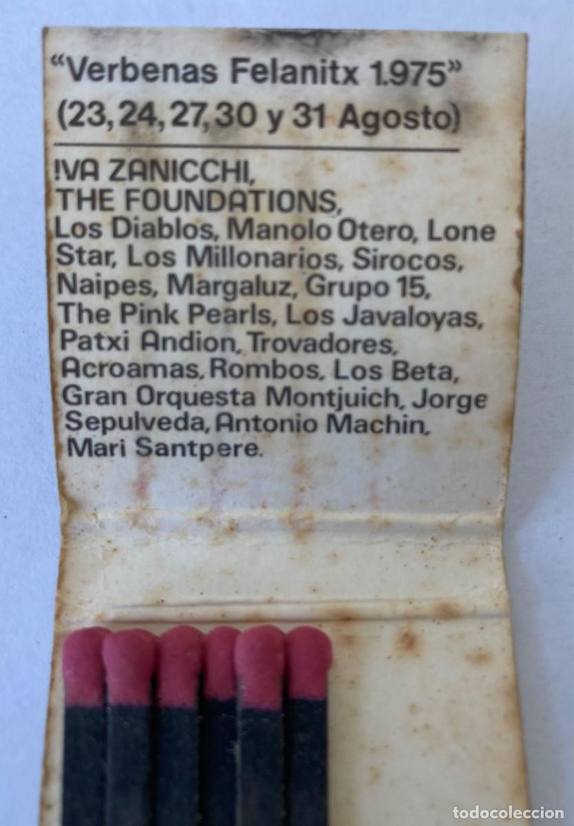 M&uacute;sica de colecci&oacute;n: iVA ZANICCHI THE FOUNDATIONS LOS DIABLOS LONE STAR FELANITX 1975 cerillas Antonio Machin Los Beta