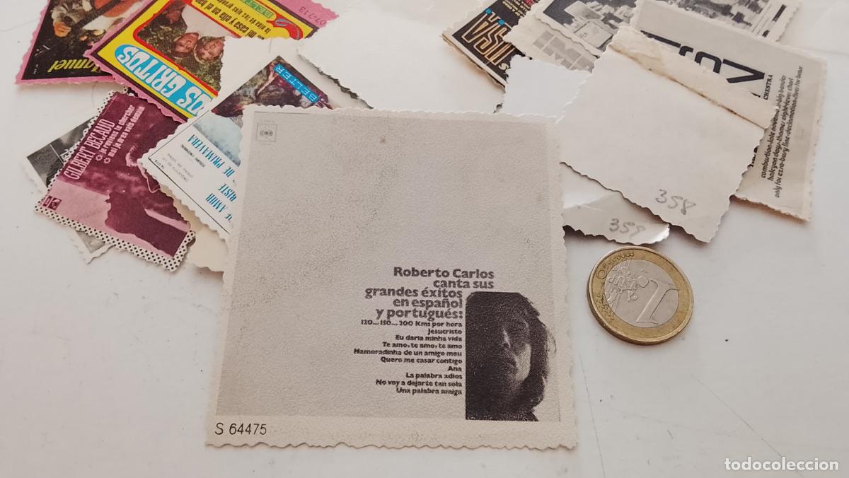 M&uacute;sica de colecci&oacute;n: musica - cromo o similar carton troquelado - cantantante - ROBERTO CARLOS
