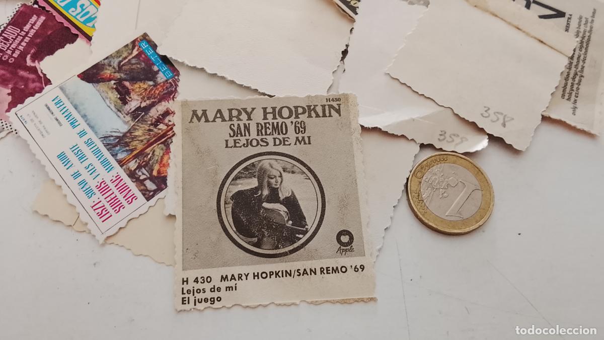 M&uacute;sica de colecci&oacute;n: musica - cromo o similar carton troquelado - cantantante - MARY HOPKIN