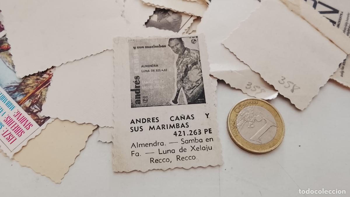 M&uacute;sica de colecci&oacute;n: musica - cromo o similar carton troquelado - cantantante - ANDRES CA&Ntilde;AS