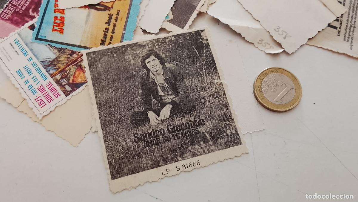 M&uacute;sica de colecci&oacute;n: musica - cromo o similar carton troquelado - cantantante - SANDRO GIACOBBE