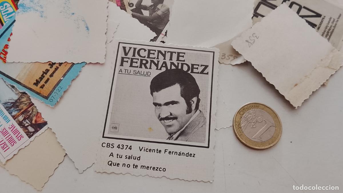 M&uacute;sica de colecci&oacute;n: musica - cromo o similar carton troquelado - VICENTE FERNANDEZ