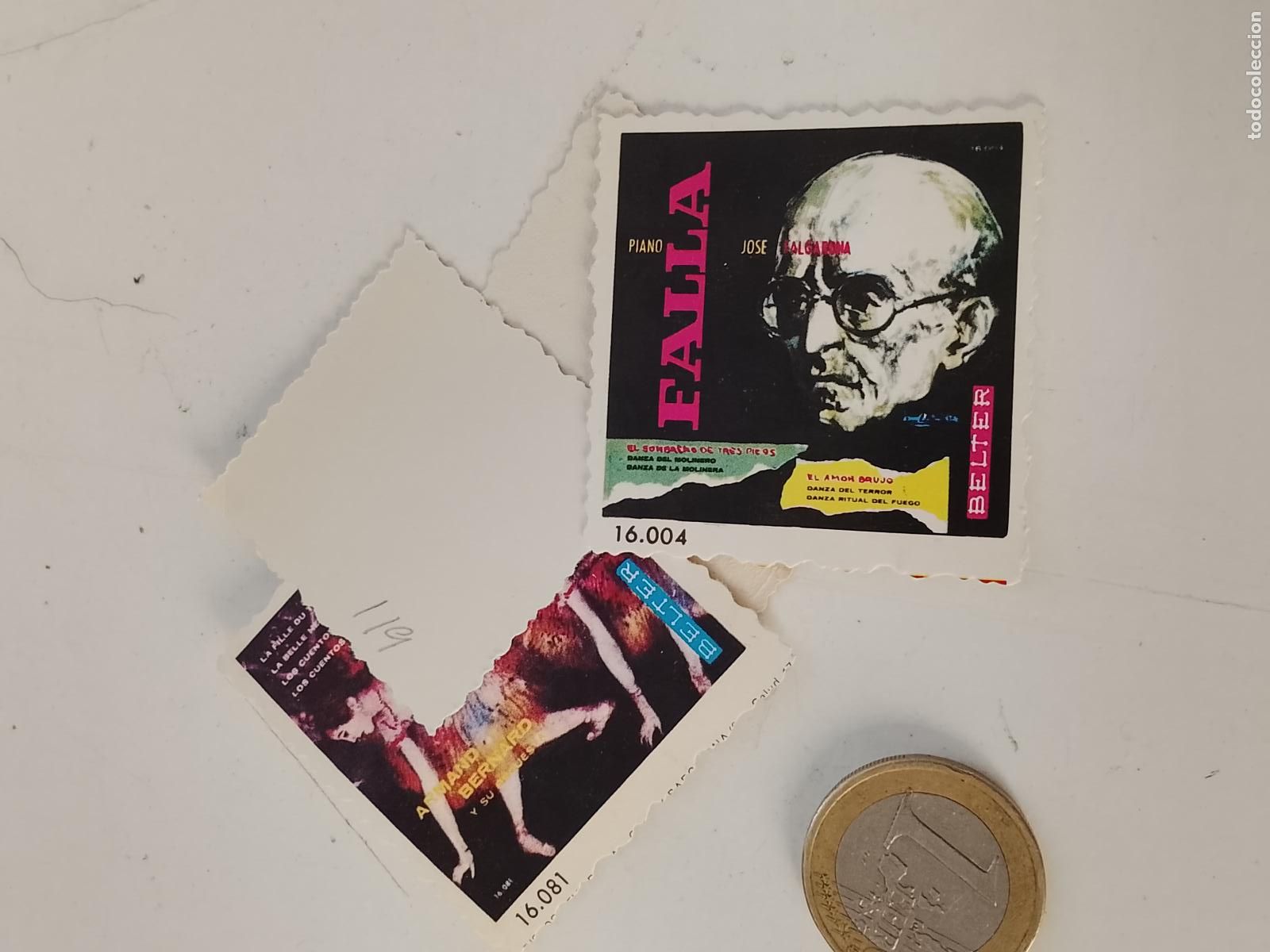 M&uacute;sica de colecci&oacute;n: musica - cromo o similar carton troquelado - FALLA & JOSE FALGARONA