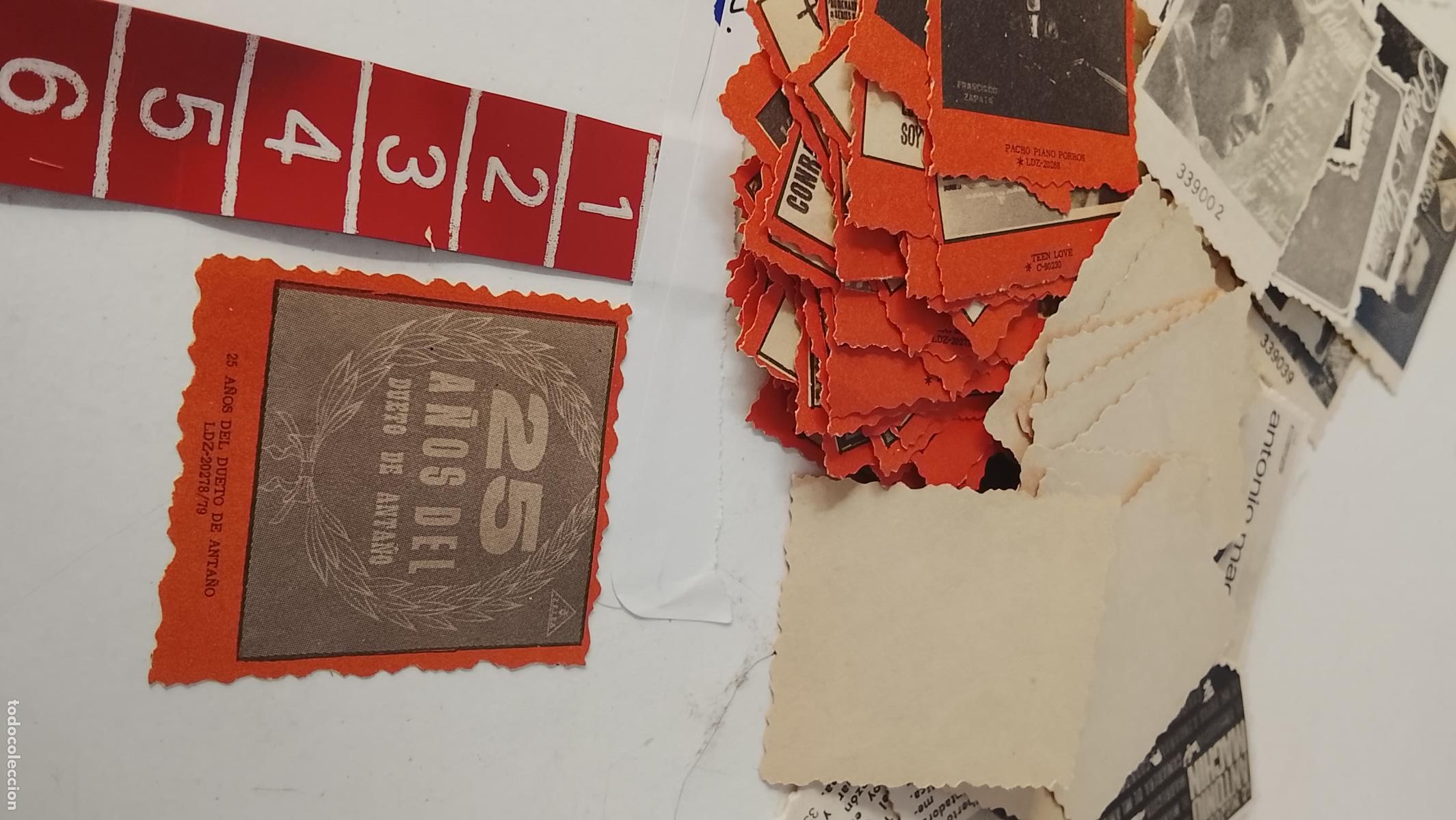 M&uacute;sica de colecci&oacute;n: musica - cromo o similar papel troquelado - cantantante - dueto de anta&ntilde;o