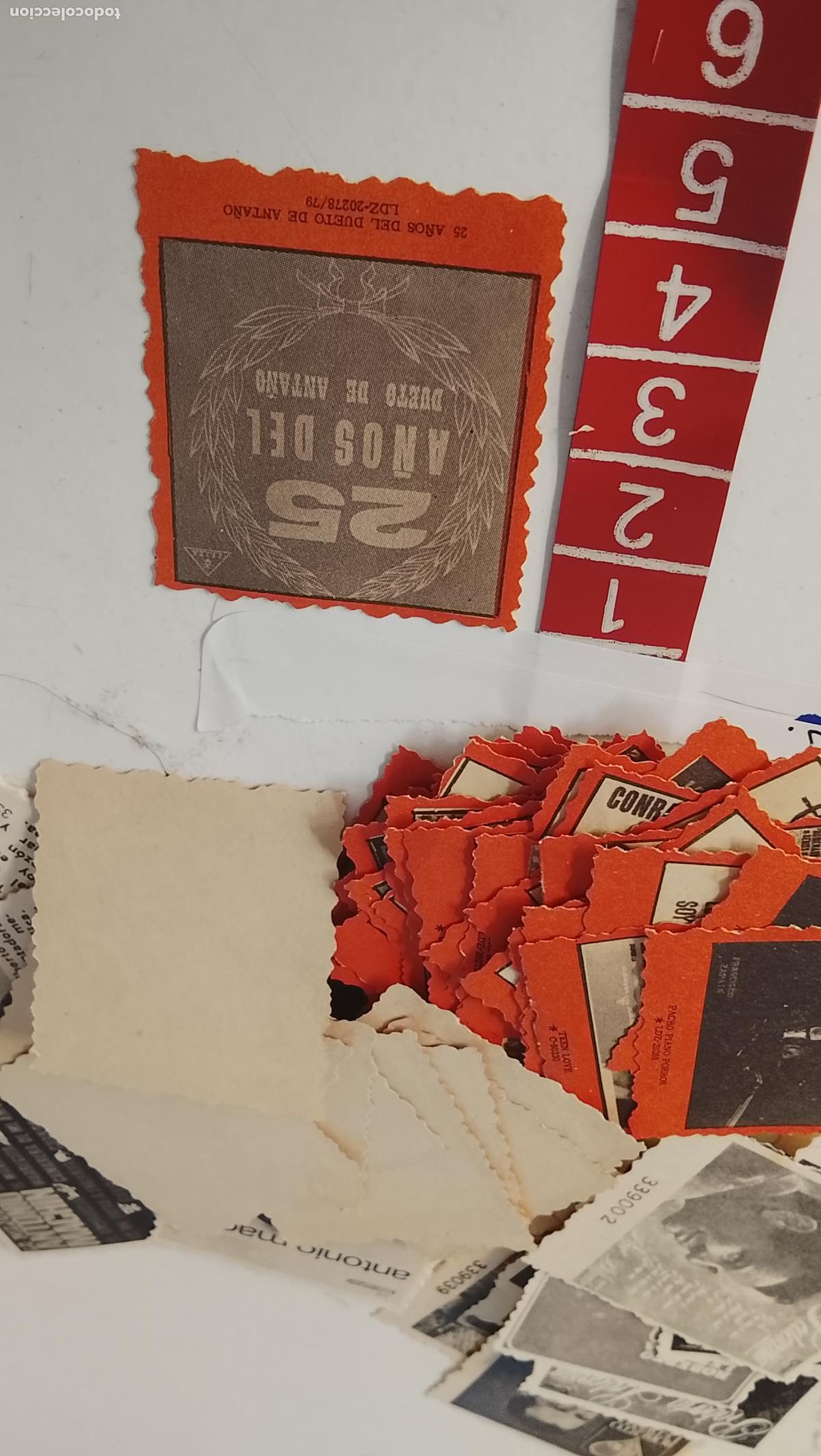 M&uacute;sica de colecci&oacute;n: musica - cromo o similar papel troquelado - cantantante - dueto de anta&ntilde;o