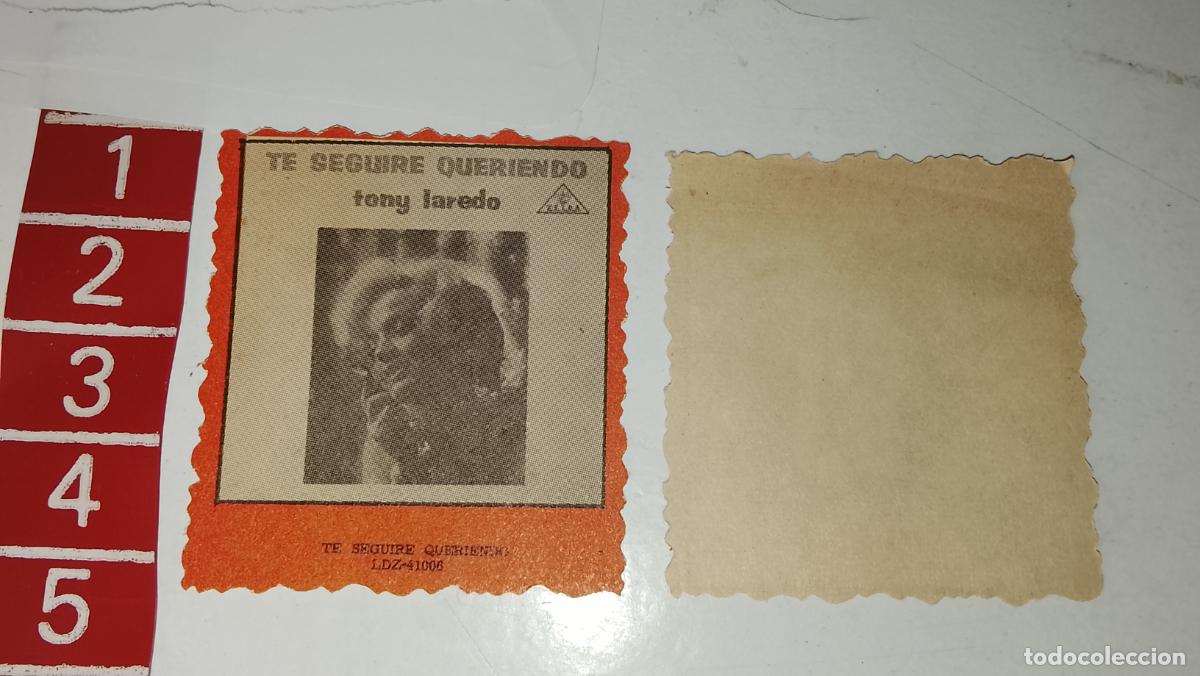 M&uacute;sica de colecci&oacute;n: musica - cromo o similar papel troquelado - cantantante - Tony laredo