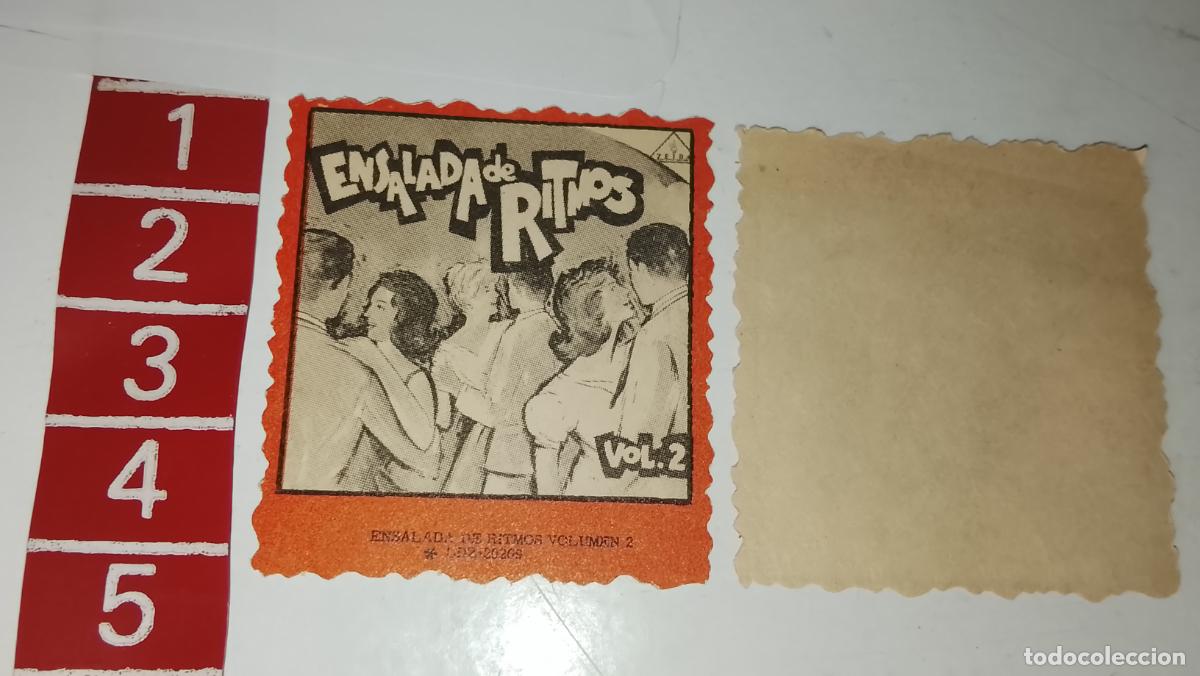 M&uacute;sica de colecci&oacute;n: musica - cromo o similar papel troquelado - cantantante - ensalada de ritmos