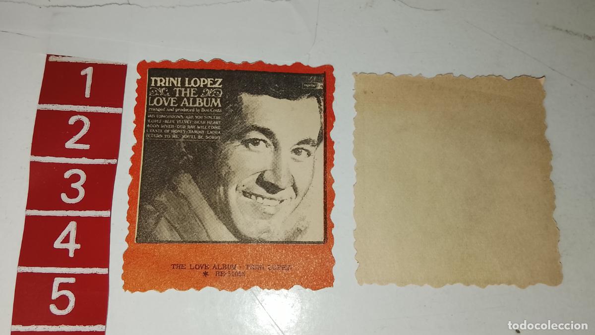 M&uacute;sica de colecci&oacute;n: musica - cromo o similar papel troquelado - cantantante - Trini L&oacute;pez