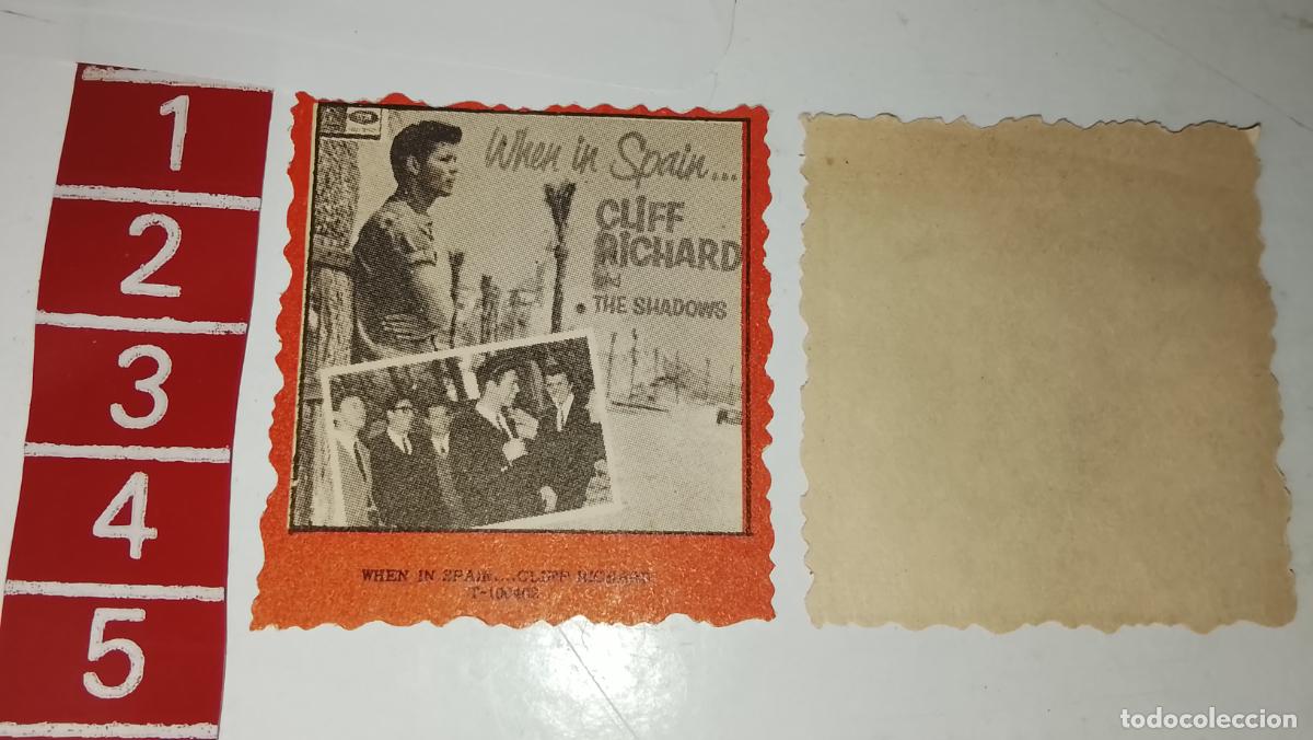 M&uacute;sica de colecci&oacute;n: musica - cromo o similar papel troquelado - cantantante - cliff richard