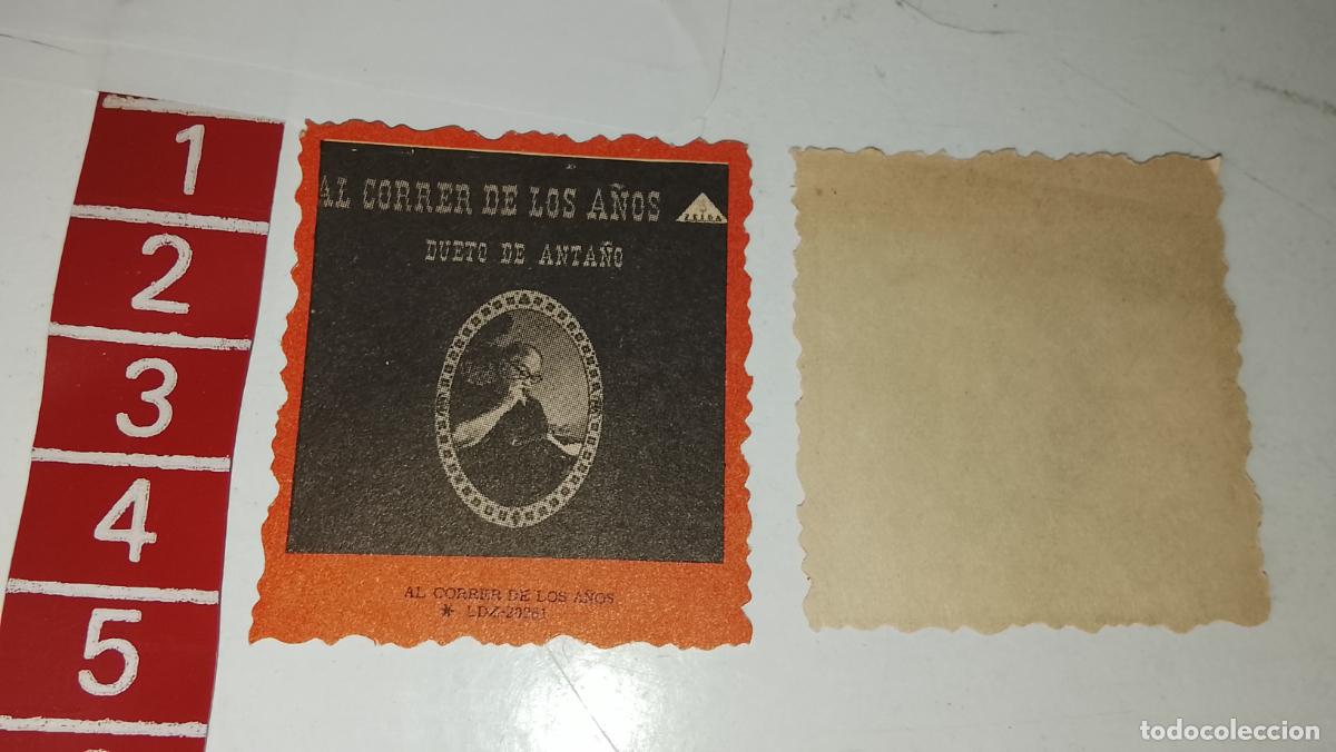 M&uacute;sica de colecci&oacute;n: musica - cromo o similar papel troquelado - cantantante - dueto de anta&ntilde;o