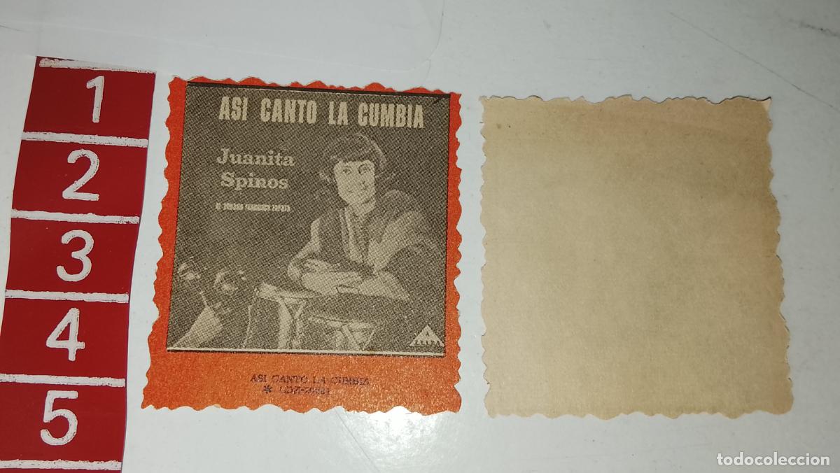 M&uacute;sica de colecci&oacute;n: musica - cromo o similar papel troquelado - cantantante - Juanita spinos