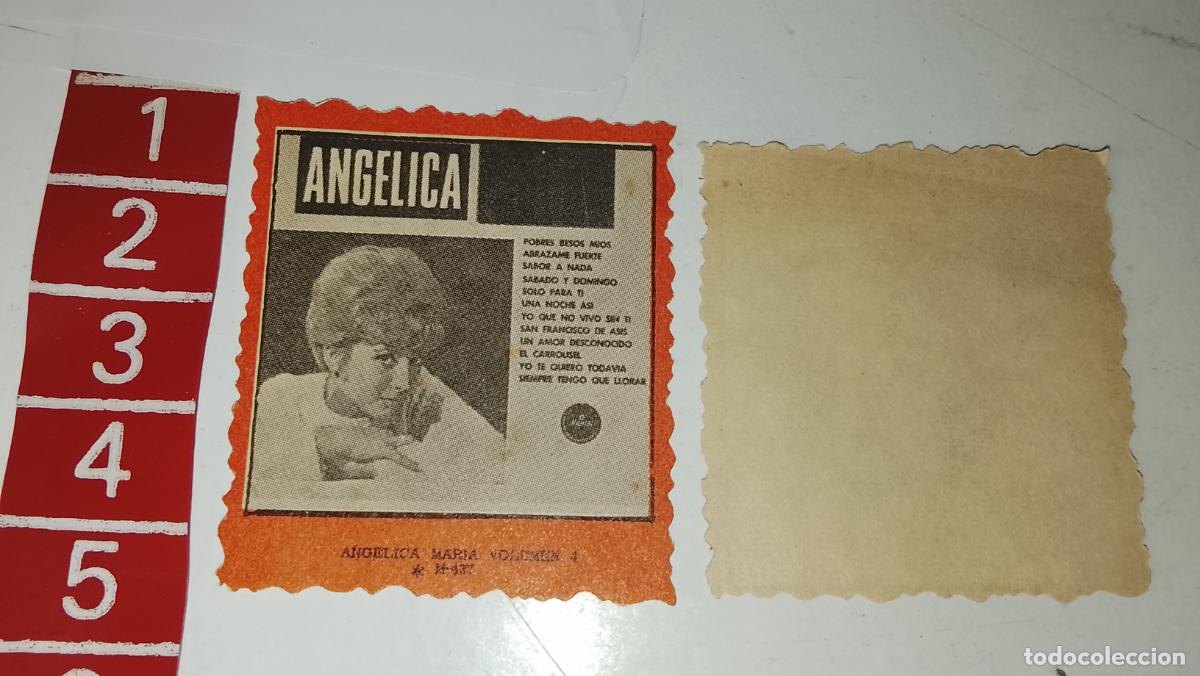 M&uacute;sica de colecci&oacute;n: musica - cromo o similar papel troquelado - cantantante - Ang&eacute;lica