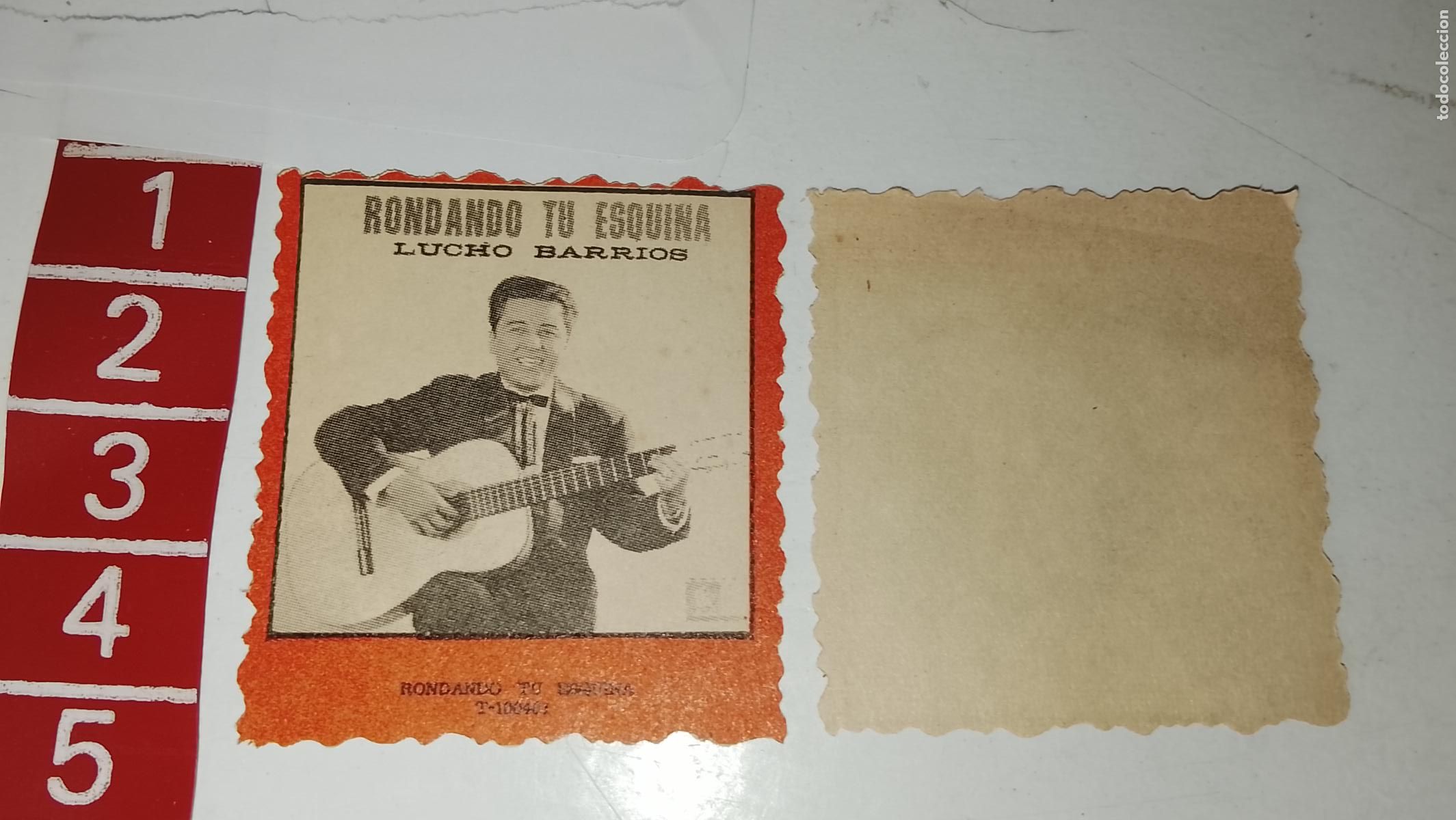 M&uacute;sica de colecci&oacute;n: musica - cromo o similar papel troquelado - cantantante - LUCHO BARRIOS