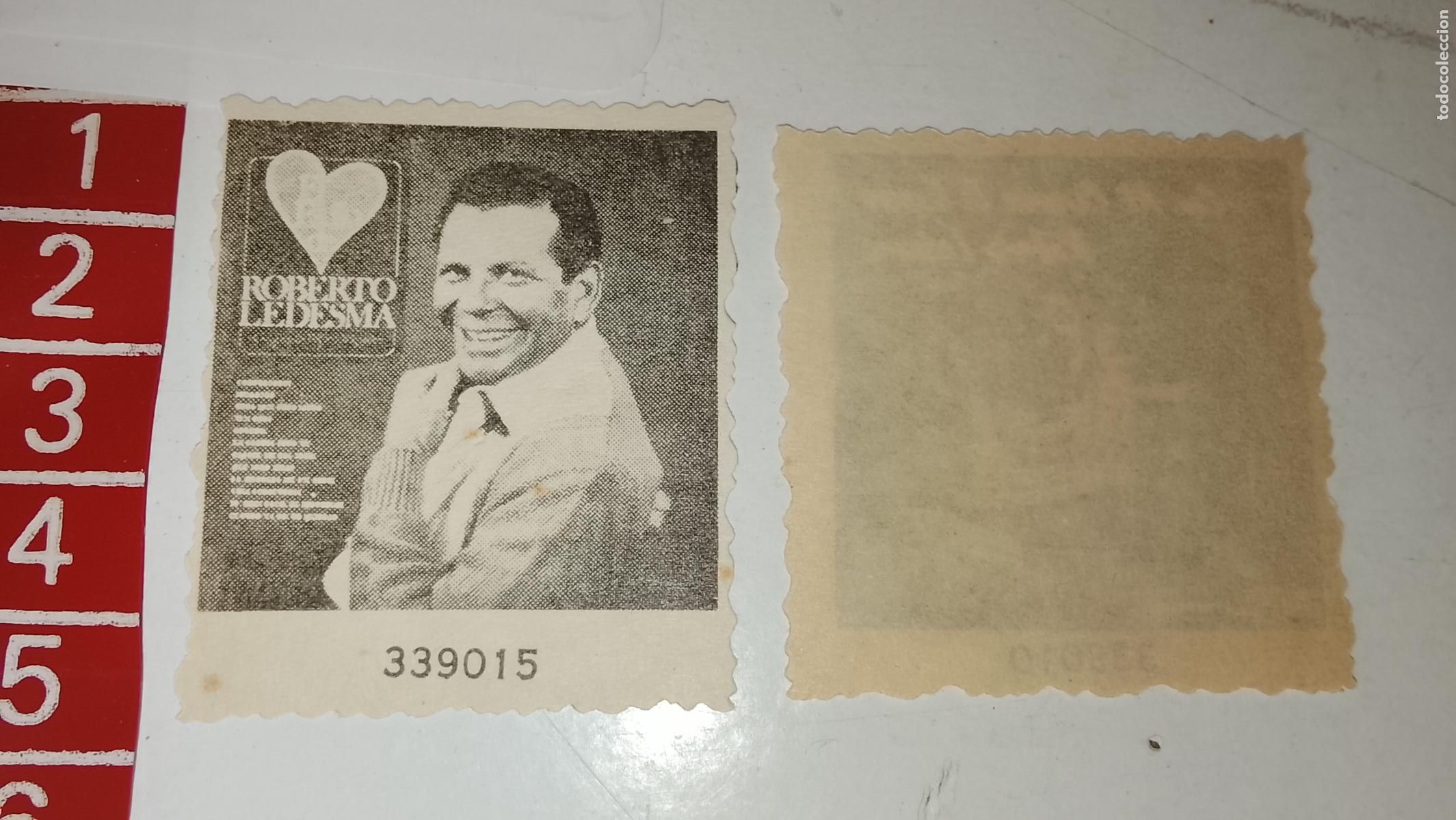 M&uacute;sica de colecci&oacute;n: musica - cromo o similar papel troquelado - cantante - ROBERTO LEDESMA