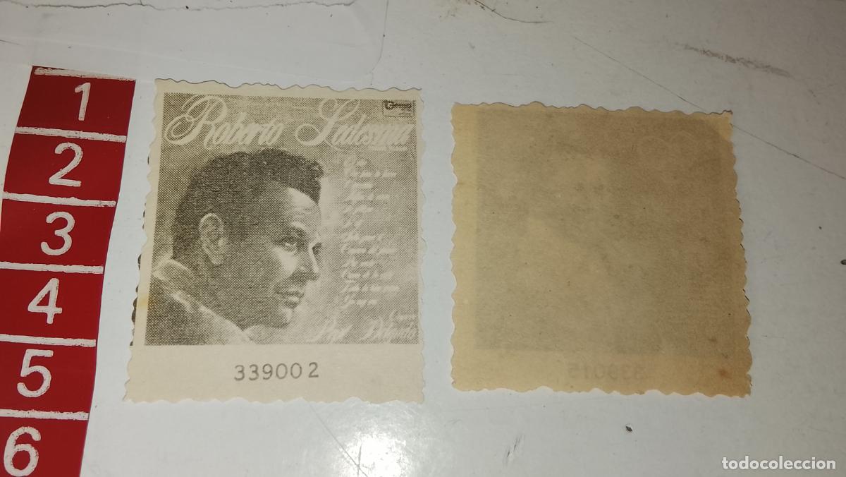 M&uacute;sica de colecci&oacute;n: musica - cromo o similar papel troquelado - cantante - ROBERTO LEDESMA