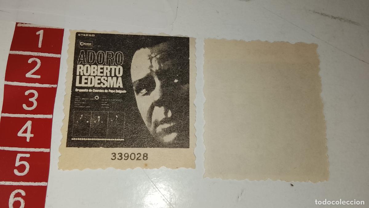 M&uacute;sica de colecci&oacute;n: musica - cromo o similar papel troquelado - cantante - ROBERTO LEDESMA