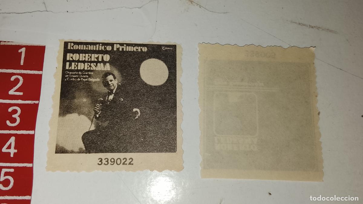 M&uacute;sica de colecci&oacute;n: musica - cromo o similar papel troquelado - cantante - ROBERTO LEDESMA