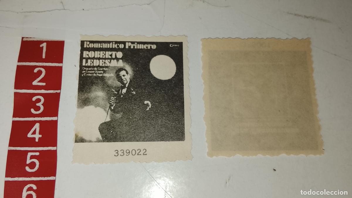 M&uacute;sica de colecci&oacute;n: musica - cromo o similar papel troquelado - cantante - ROBERTO LEDESMA
