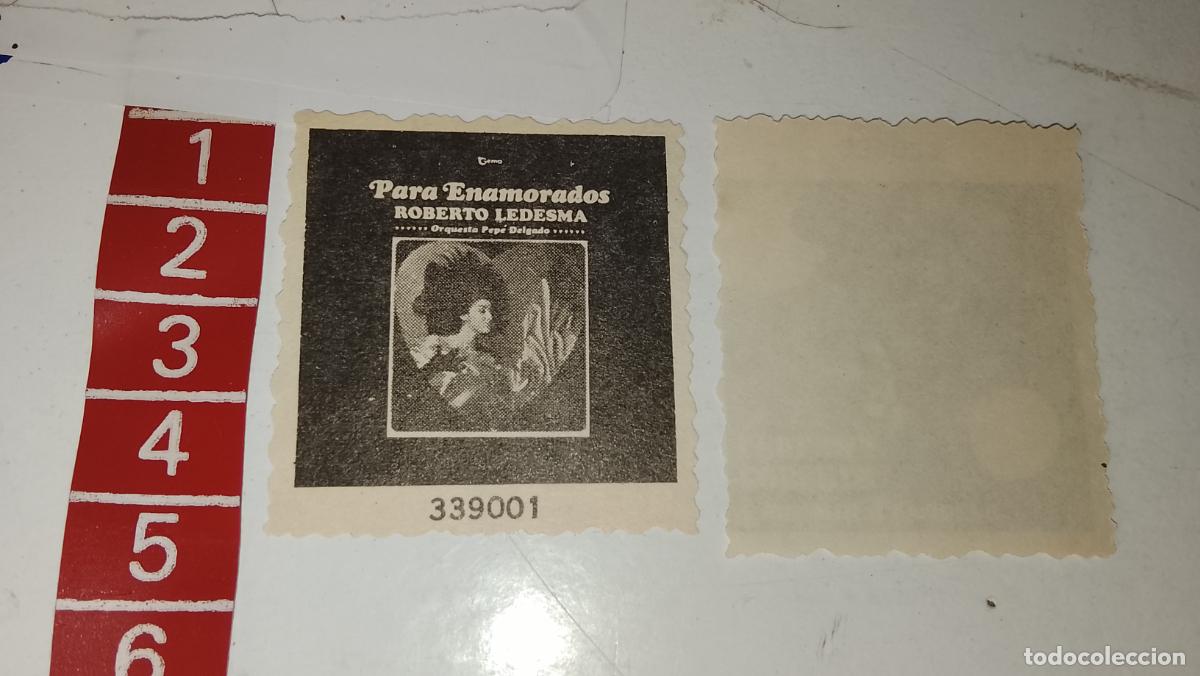 M&uacute;sica de colecci&oacute;n: musica - cromo o similar papel troquelado - cantante - ROBERTO LEDESMA