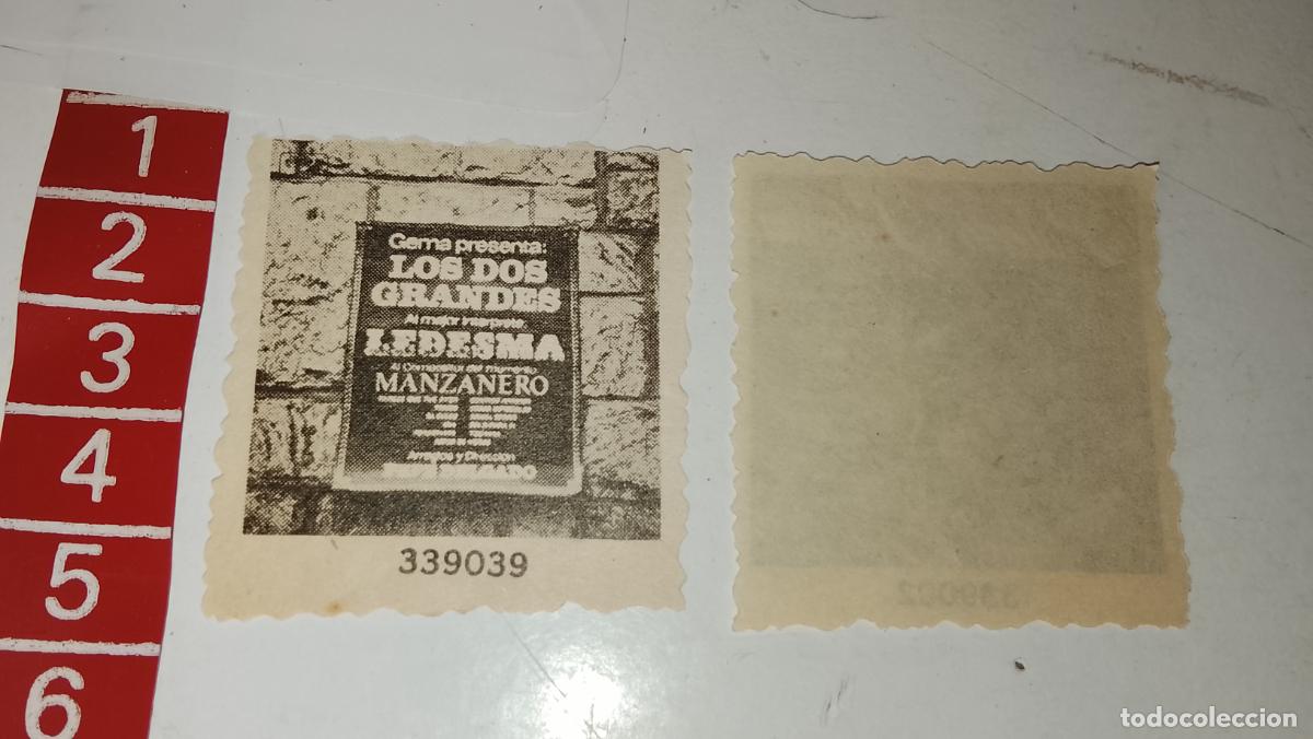 M&uacute;sica de colecci&oacute;n: musica - cromo o similar papel troquelado - cantante - ROBERTO LEDESMA