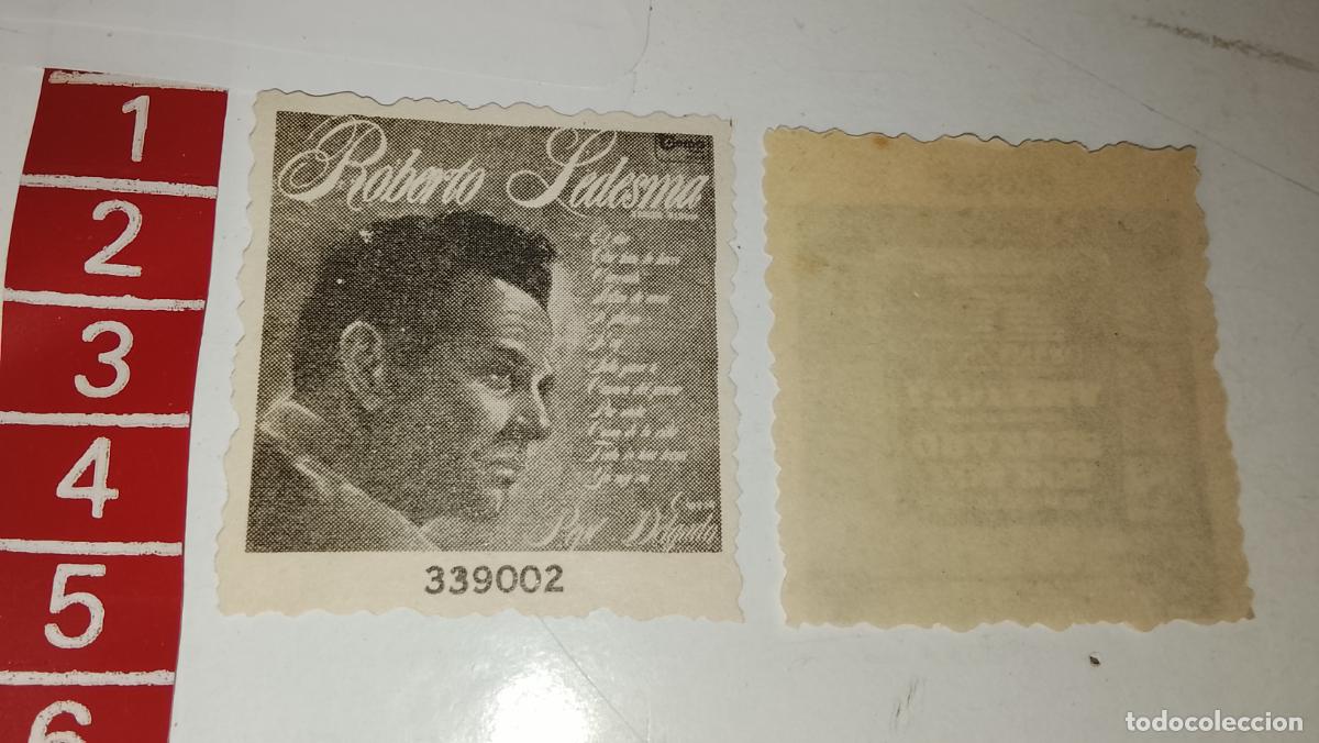 M&uacute;sica de colecci&oacute;n: musica - cromo o similar papel troquelado - cantante - ROBERTO LEDESMA