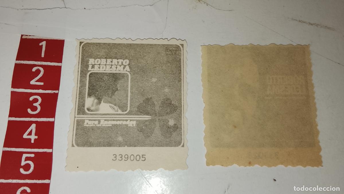 M&uacute;sica de colecci&oacute;n: musica - cromo o similar papel troquelado - cantante - ROBERTO LEDESMA