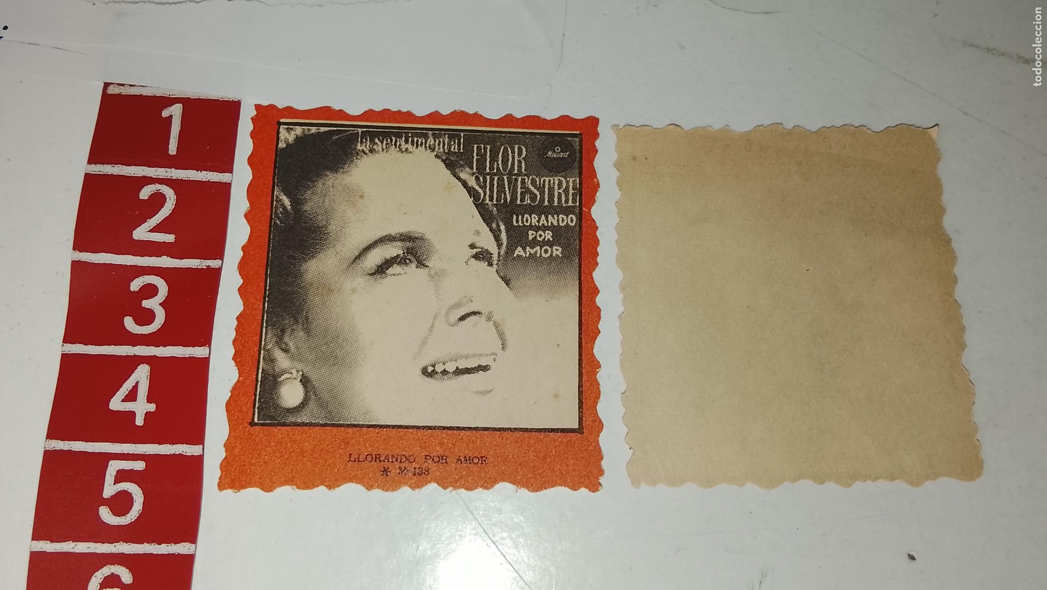 M&uacute;sica de colecci&oacute;n: musica - cromo o similar papel troquelado - cantante - FLOR SILVESTRE