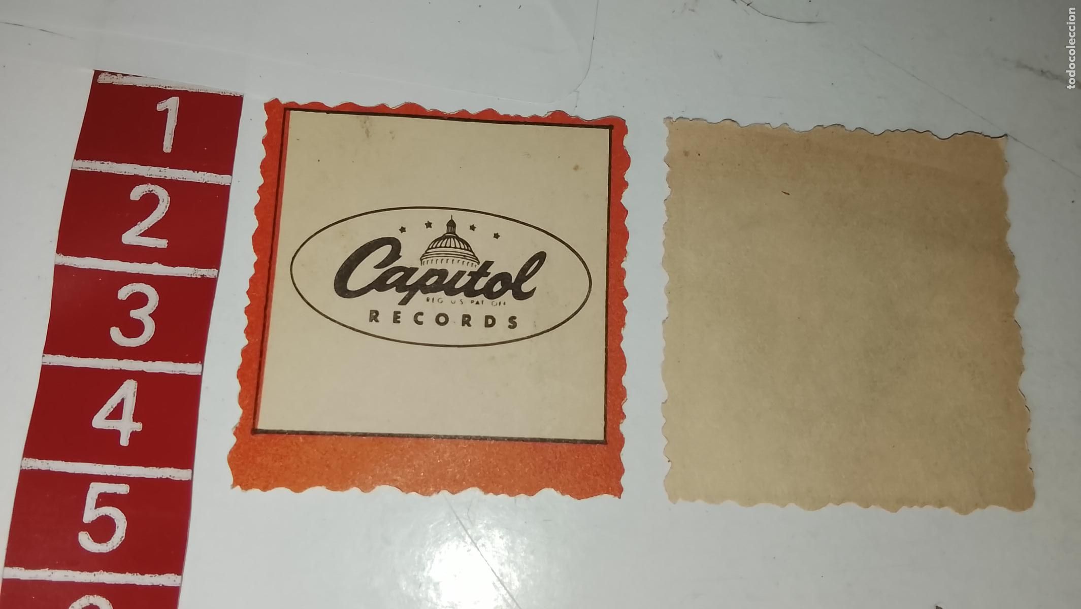 M&uacute;sica de colecci&oacute;n: musica - cromo o similar papel troquelado - cantante - DISCO CAPITOL RECORDS
