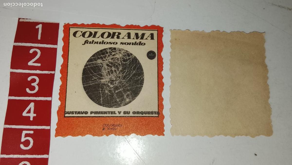 M&uacute;sica de colecci&oacute;n: musica - cromo o similar papel troquelado - cantante - DISCO COLORAMA